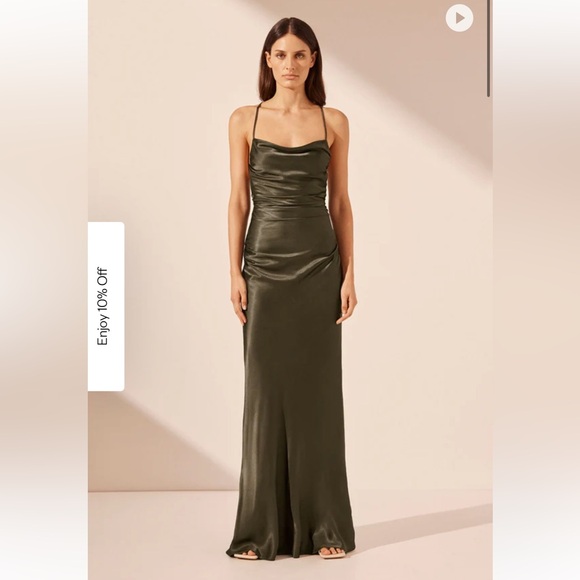 NWT Shona Joy La Lune Lace Back Maxi Dress Forest NWT Shona Joy La Lune Lace Back Maxi Dress Forest